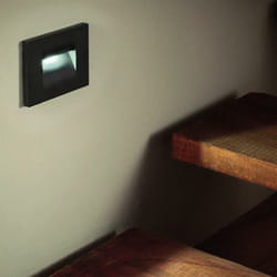 Balise led saillie 3W 220V 120° Noire IP44 pour Escalier - Blanc