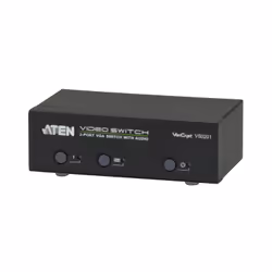 ATEN AT-VS0201, VGA, Métal, Noir, 65 m, 300 MHz, 1920 x 1440 pixels