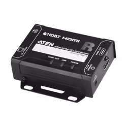 ATEN VE801R, 3840 x 2160 pixels, Récepteur AV, 70 m, Noir, HDCP