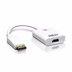 ATEN Adaptateur actif DisplayPort vers HDMI 4K, DisplayPort, HDMI, Mâle, Femelle, Droit, Droit
