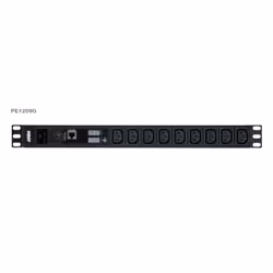 ATEN PDU 1U de base avec mesure, Basique, Avec mesure en ligne, 1U, Noir, LCD, 9 sortie(s) CA, Coupleur C13