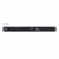 ATEN PDU 1U de base avec mesure et protection contre les surtensions, Basique, Avec mesure en ligne, 1U, Noir, LCD, 18 sortie ...
