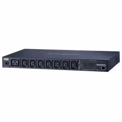 ATEN PE8208G, Avec contrôle en ligne, 1U, horizontale/verticale, Métal, Noir, 8 sortie(s) CA
