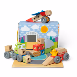 Melissa & Doug LES VÉHICULES - 54 PIÈCES - BLOCKABLES, 2 an(s), 54 pièce(s), Bois