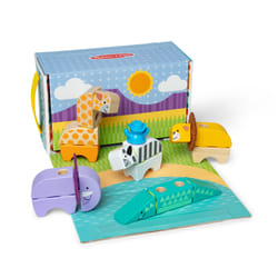 Melissa & Doug LES ANIMAUX DE LA SAVANE - 34 PIÈCES - BLOCKABLES