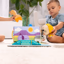 Melissa & Doug LES ANIMAUX DE LA SAVANE - 34 PIÈCES - BLOCKABLES