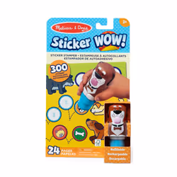 PACK TAMPON D'AUTOCOLLANTS + BLOC D'ACTIVITÉS STICKER WOW! Melissa & Doug (assort)(barquette) - Vue supplémentaire 2