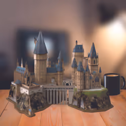 4D Build, Puzzle 3D Harry Potter Château de Poudlard 209 pièces | Cadeaux Harry Potter décoration de bureau | Jouets de construction | Puzzles 3D pour adultes et adolescents à partir de 12 ans