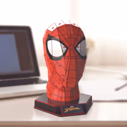 4D BUILD - Puzzle 3D Marvel - Maquette Avengers 82 Pièces - Casque Spiderman Inspiré de la Saga - Puzzle Adulte - Jeu de Construction à Collectionner - Maquette à Construire - Jeu Enfant 12 ans et +