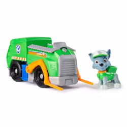 PAW Patrol Rocky’s Recycle Truck, Camion-poubelle, 3 an(s), Plastique, Vert, Orange