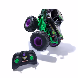 Monster Jam, Smash & Bash Grave Digger officiel, Véhicule radiocommandé intérieur/extérieur, monster truck réparable à l'échelle 1:15, jouets pour garçons et filles à partir de 4 ans - Vue supplémentaire 2