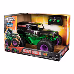 Monster Jam, Smash & Bash Grave Digger officiel, Véhicule radiocommandé intérieur/extérieur, monster truck réparable à l'échelle 1:15, jouets pour garçons et filles à partir de 4 ans - Vue supplémentaire 7