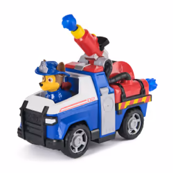 PAW Patrol - Pat Patrouille - Véhicule Figurine Chase Fire Rescue Mission Pompiers - Voiture Figurine À Collectionner - 2 Pro ...