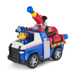 PAW Patrol - Pat Patrouille - Véhicule Figurine Chase Fire Rescue Mission Pompiers - Voiture Figurine À Collectionner - 2 Projectiles - Pat Patrouille Jouet - Voiture Enfant - Jouet Enfant 3 Ans Et +