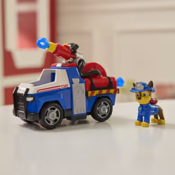 PAW Patrol - Pat Patrouille - Véhicule Figurine Chase Fire Rescue Mission Pompiers - Voiture Figurine À Collectionner - 2 Projectiles - Pat Patrouille Jouet - Voiture Enfant - Jouet Enfant 3 Ans Et + - Vue supplémentaire 5