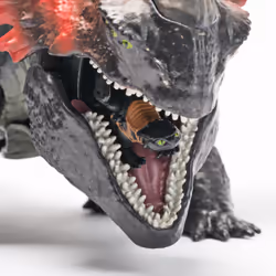 DreamWorks Dragons, How to train Your Dragon, Le monde de Beurk : mâchoire articulée de Red Death, jouet dragon de 28 cm avec figurine Toothless exclusive, à partir de 4 ans - Vue supplémentaire 3