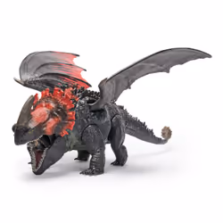 DreamWorks Dragons, How to train Your Dragon, Le monde de Beurk : mâchoire articulée de Red Death, jouet dragon de 28 cm avec figurine Toothless exclusive, à partir de 4 ans - Vue supplémentaire 5
