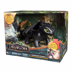 Dreamworks Dragons How to Train Your Dragon, Toothless interactif à apprivoiser et dresser, jouet dragon avec 60 effets sonores et réactions, jouets pour filles et garçons à partir de 4 ans - Vue supplémentaire 8