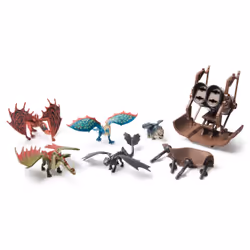 Dreamworks Dragons How to Train Your Dragon, Coffret Chasseur de dragons de 5 figurines avec Catapulte lance-filet d'Harold,  ...
