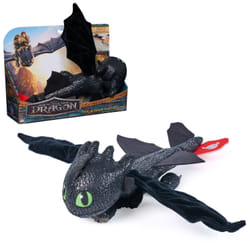 Dreamworks Dragons - How To Train Your Dragon - Peluche Dragon Krokmou 30 Cm - Peluche À Faire Voler ou À Accrocher Au Bras - Lavable En Surface - Jouet Enfant 4 Ans Et +