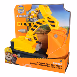 Rubble & Crew Ruben & Compagnie - Bulldozer Multifonction - Voiture Figurine Pat Patrouille À Collectionner - Dessin Animé Aventures Constructions - Pat Patrouille Jouet - Voiture Enfant - Jouet Enfant 3 Ans Et + - Vue supplémentaire 5