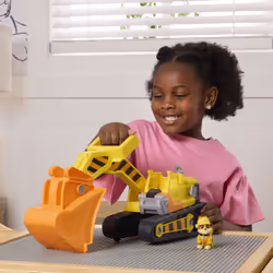 Rubble & Crew Ruben & Compagnie - Bulldozer Multifonction - Voiture Figurine Pat Patrouille À Collectionner - Dessin Animé Aventures Constructions - Pat Patrouille Jouet - Voiture Enfant - Jouet Enfant 3 Ans Et + - Vue supplémentaire 6