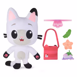 Gabby's Dollhouse : The Movie, Pandy Paws interactif for-miaou-dable, peluche interactive avec 3 accessoires et sac amovible, jouets pour filles et garçons à partir de 3 ans