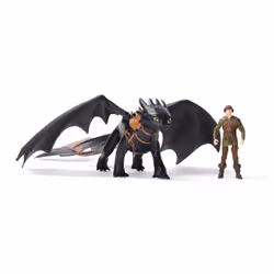 Dreamworks Dragons - How To Train Your Dragon - Pack Dragon + Viking Harold & Krokmou - Figurine Krokmou Articulée 25 Cm Et Son Dresseur Viking 10 Cm - Mouvements Réalistes - Jouet Enfant 4 Ans Et +
