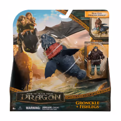 Dreamworks Dragons - How To Train Your Dragon - Pack Dragon + Viking Varek & Gronk - Figurine Gronk Articulée 25 Cm Et Son Dr ...