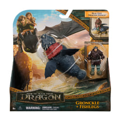 Dreamworks Dragons - How To Train Your Dragon - Pack Dragon + Viking Varek & Gronk - Figurine Gronk Articulée 25 Cm Et Son Dresseur Viking 10 Cm - Mouvements Réalistes - Jouet Enfant 4 Ans Et +