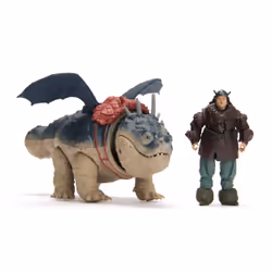 Dreamworks Dragons - How To Train Your Dragon - Pack Dragon + Viking Varek & Gronk - Figurine Gronk Articulée 25 Cm Et Son Dresseur Viking 10 Cm - Mouvements Réalistes - Jouet Enfant 4 Ans Et +