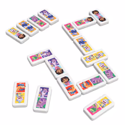 Games, Dominos Dora l'exploratrice avec mini-coffret de rangement portable, jeux pour enfants, jeux Dora l'exploratrice pour les tout-petits, 2 à 4 joueurs, à partir de 4 ans - Vue supplémentaire 3