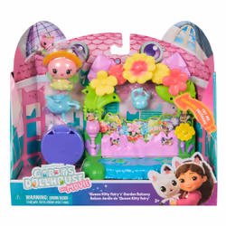 Gabby's Dollhouse : The Movie, Balcon Jardin de Queen Kitty Fairy, avec figurine et accessoires pour maison de poupée, jouets pour filles et garçons à partir de 3 ans - Vue supplémentaire 5
