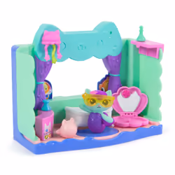 Gabby's Dollhouse : The Movie, Salle de bain spa-sationnelle de MerCat, figurine, accessoires pour maison de poupée et jouet surprise, jouets pour filles et garçons à partir de 3 ans