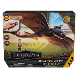 Dreamworks Dragons - How To Train Your Dragon - Figurine Volante Krokmou 76 Cm - Figurine Radiocommandée Avec Ailes Qui Battent Et Queue Réglable - Mouvements Réalistes - Jouet Enfant 4 Ans Et +