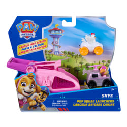 PAW Patrol , Lanceur Brigade canine Stella avec véhicule Galinetta, Coffret de 2 véhicules, jouets pour garçons et filles à partir de 3 ans