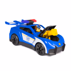 PAW Patrol : Search & Rescue, Voiture de patrouille Chase avec figurine et 2 projectiles, effets sonores et lumineux, lance-projectile caché, jouets pour garçons et filles à partir de 3 ans - Vue supplémentaire 4