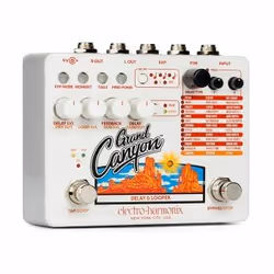 Electro-Harmonix Grand Canyon, Pédale de réverb, Orange, Blanc, Métal, Guitare, CC, 100 mA