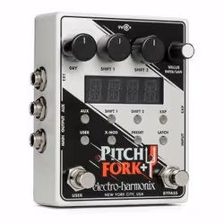 Electro-Harmonix Pitchfork+, Noir, Blanc, Batterie, CC, 120 mA, 120 mm, 104,9 mm, 57,1 mm