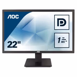 AOC 75 Series E2275SWQE, 54,6 cm (21.5"), 1920 x 1080 pixels, Full HD, LED, 2 ms, Noir
