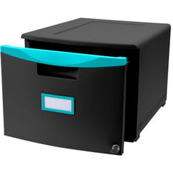 Storex 61270U01C meuble de classement et accessoire Noir, Turquoise
