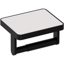 Porte papier toilette haut-de-gamme en laiton sdltph - Série linear noire mate - Bernstein