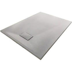 Bernstein - Receveur de douche en smc - 3,2 cm de hauteur - gris effet béton - dimensions et accessoires sélectionnablesSans système d'évacuation,