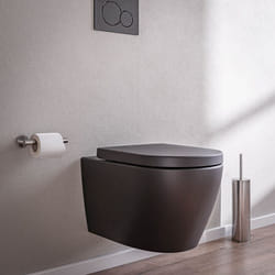 BERNSTEIN - WC suspendu B-8030R en noir mat avec siège à fermeture en douceur Softclose