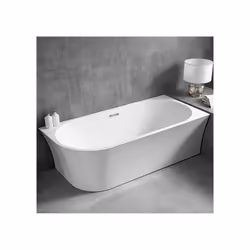Baignoire îlot moderne en acrylique sanitaire - 170 x 78 x 60 cm La baignoire d'angle NOVA CORNER avec installation sur la dr ...