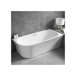 Bernstein - Baignoire d'angle design acrylique pour salle de bain, isolation thermique - montage droite - Blanc - 170x78x60cm - nova corner - Options