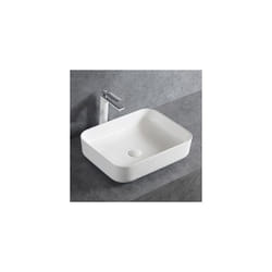 Bernstein - Lave-mains à poser en céramique sanitaire KW6127 - 50 x 39 x 13 cm - Couleur en optionBlanc brillant, Avec couvercle suppl. chrome