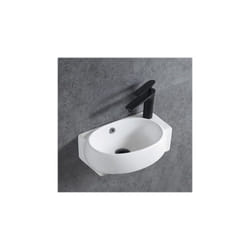 Petit lave-mains en céramique sanitaire KW198 - 42 x 28 x 15 cm - blanc brillantAvec couvercle suppl. chrome - Bernstein