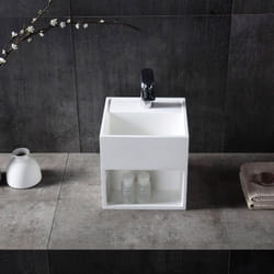 Vasque murale avec espace de rangement TWG31 - blanc mat - 30 x 30 x 30 cm - Bernstein