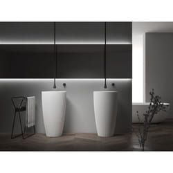 Vasque totem TWZ316 en fonte minérale - 50 x 50 x 90 cm - 2 couleurs en optionBlanc mat - Bernstein